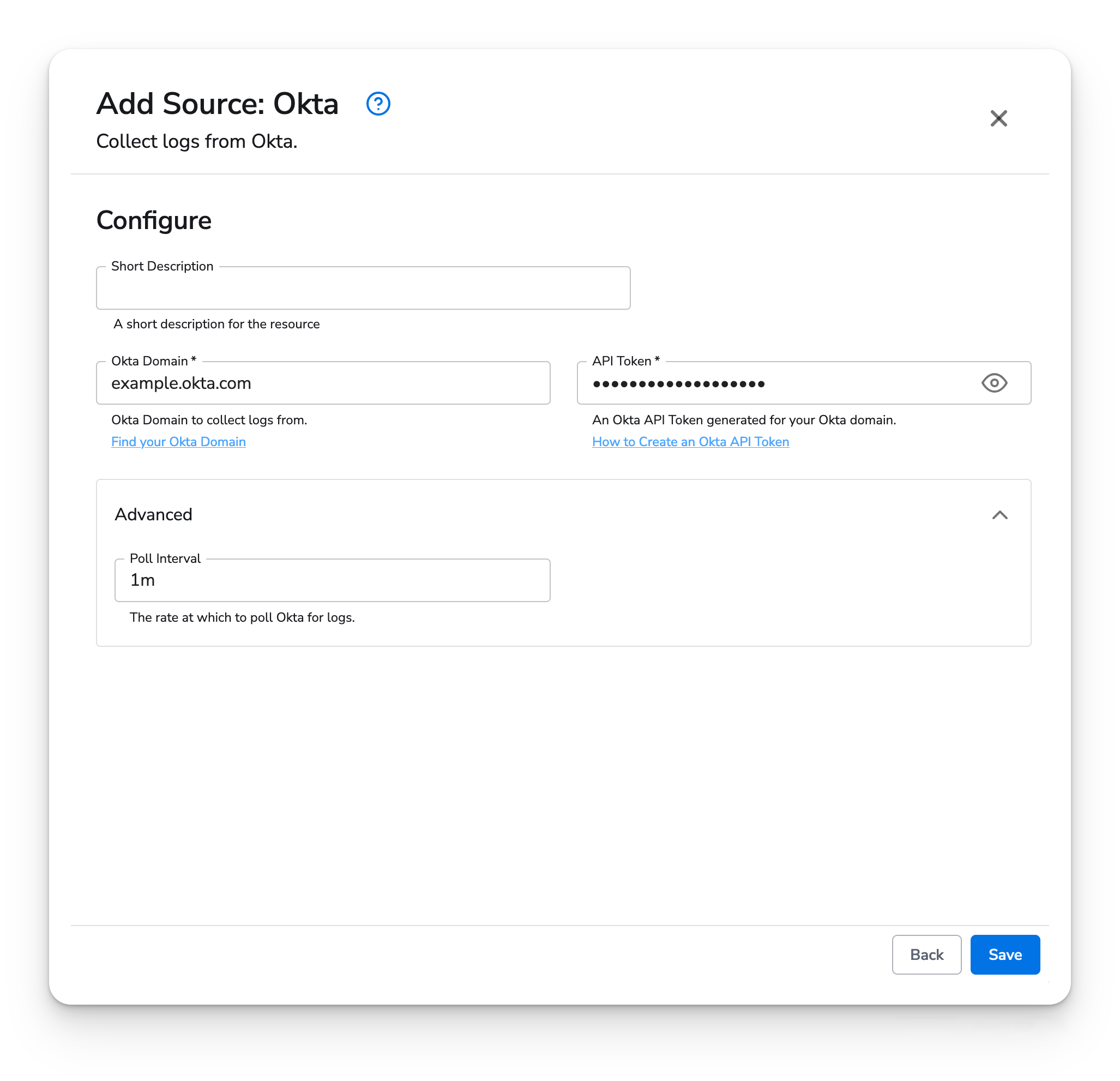 Honeycomb Docs - Okta Source Example Configuration