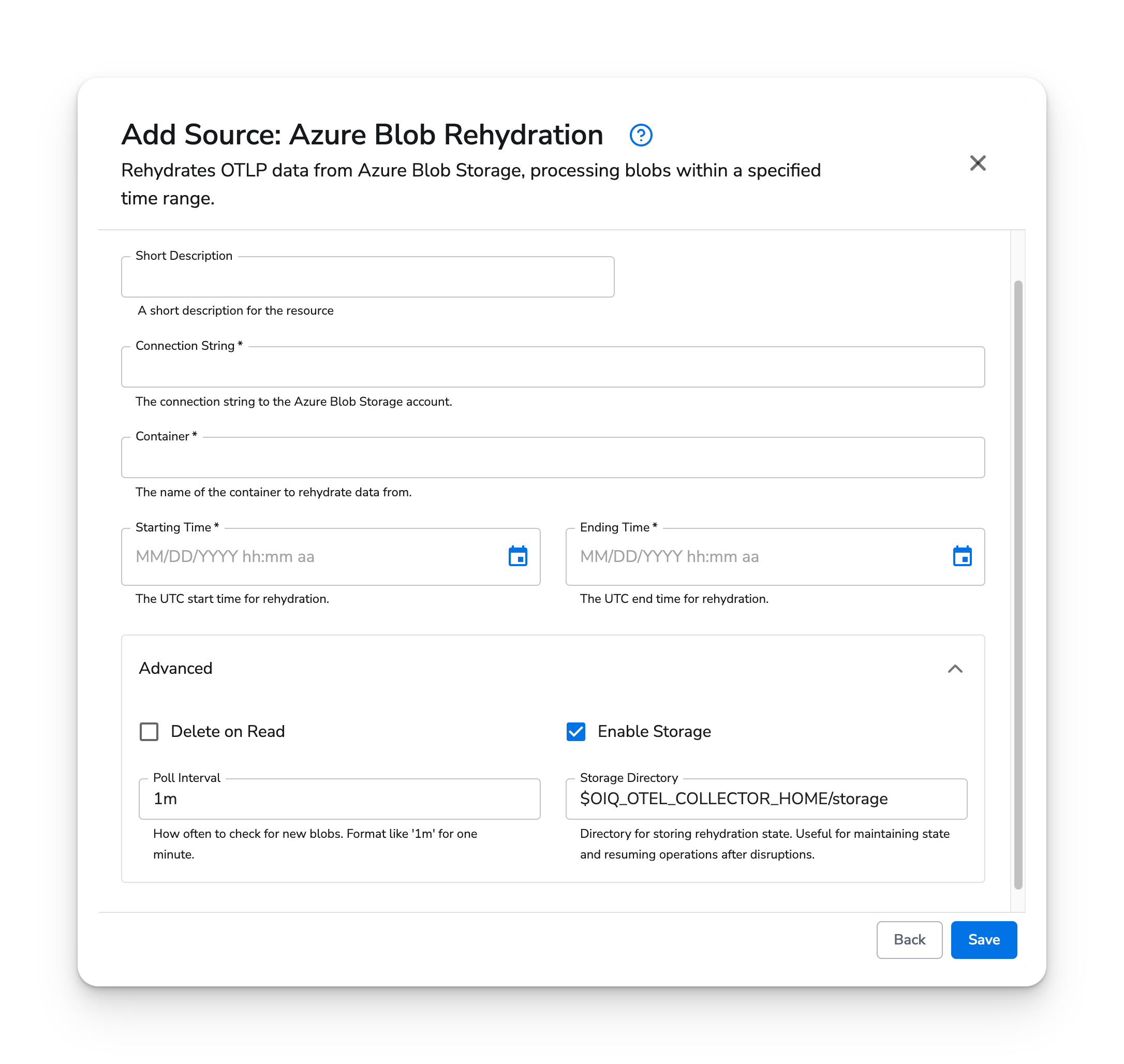 Honeycomb Docs - Azure Blob Rehydration