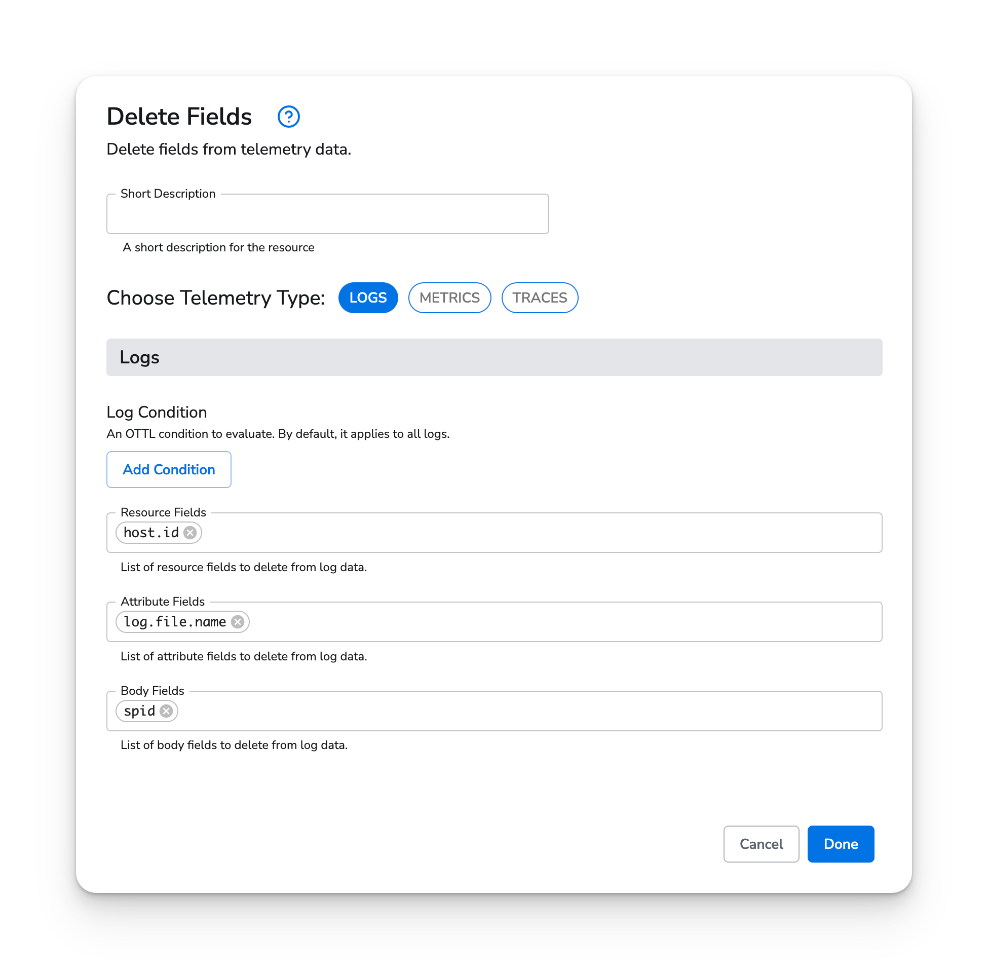 Honeycomb Docs - Delete Fields - image 1