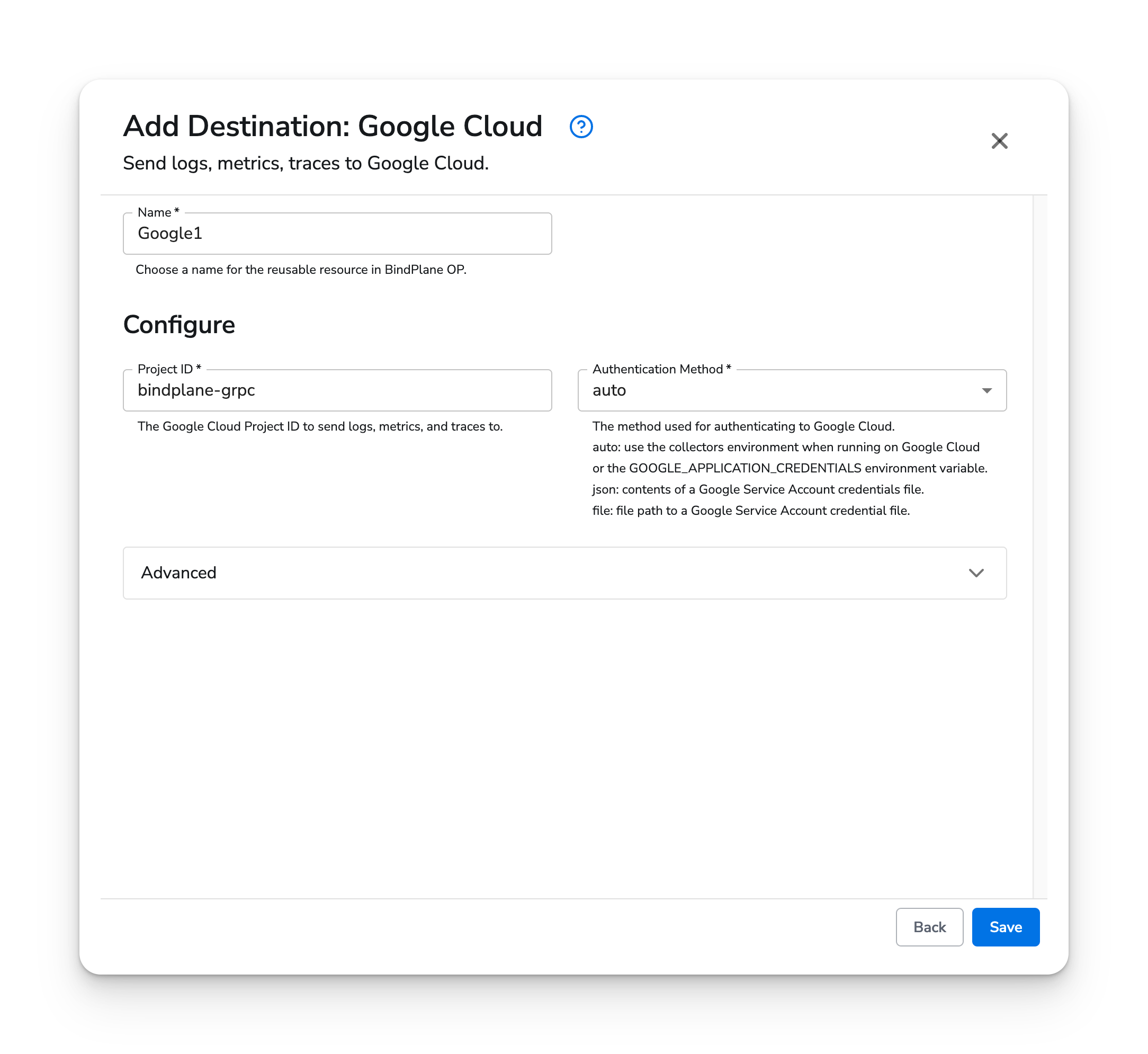 Honeycomb Docs - Google Cloud - automatic configuration