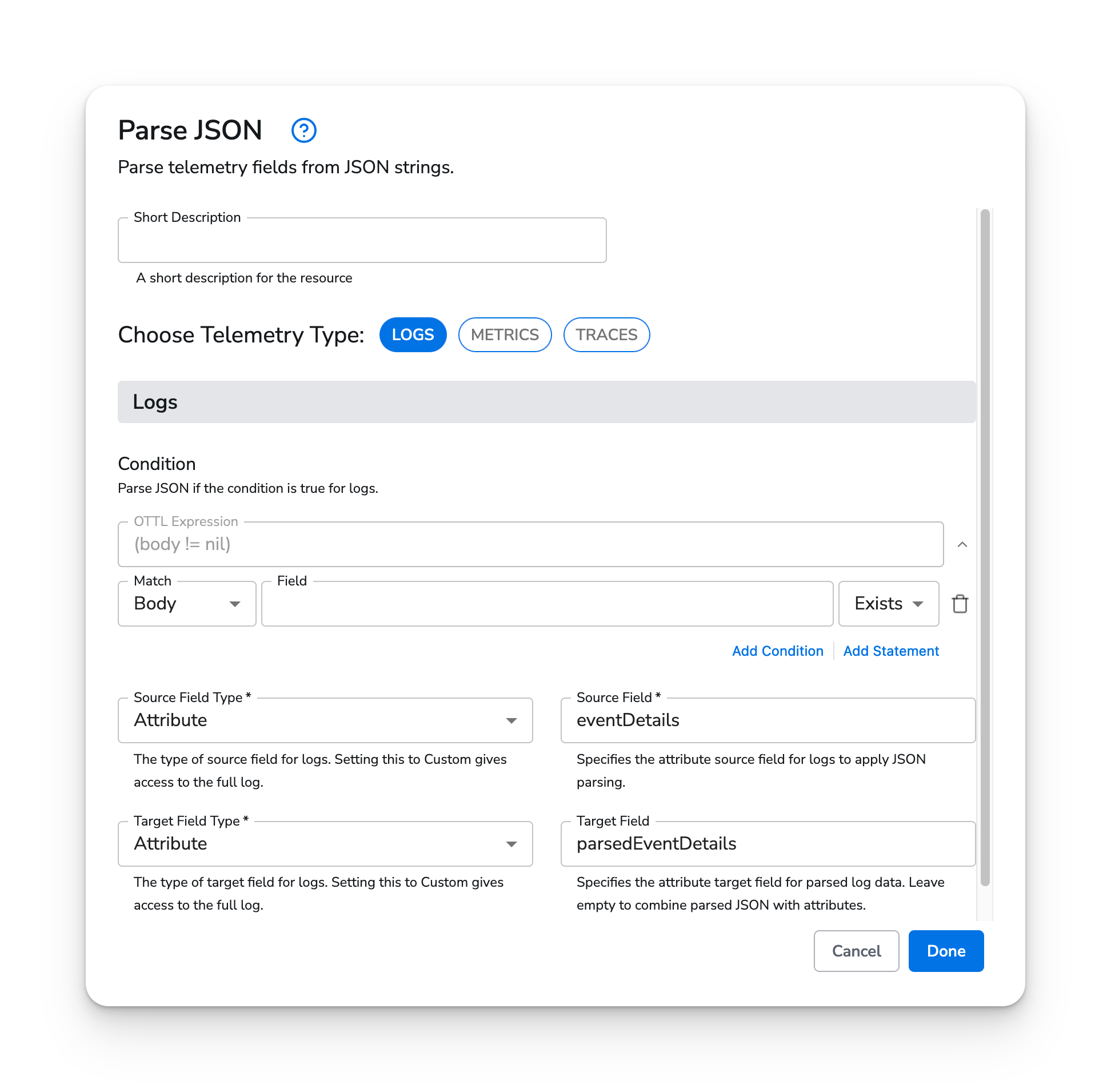 Honeycomb Docs - Parse JSON - image 1