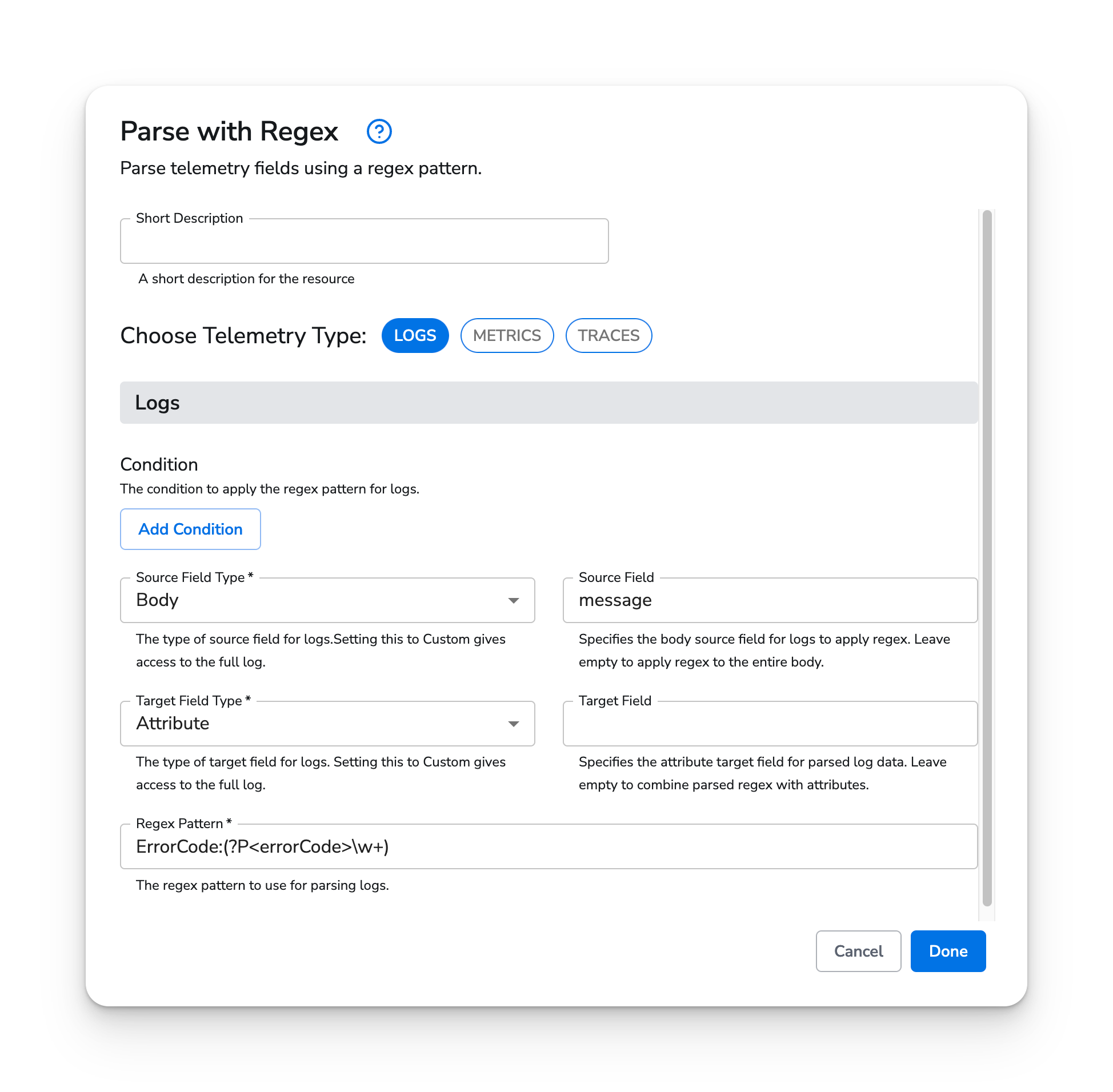 Honeycomb Docs - Parse with Regex - image 1