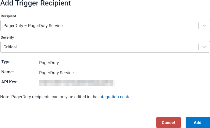 Add recipient in PagerDuty