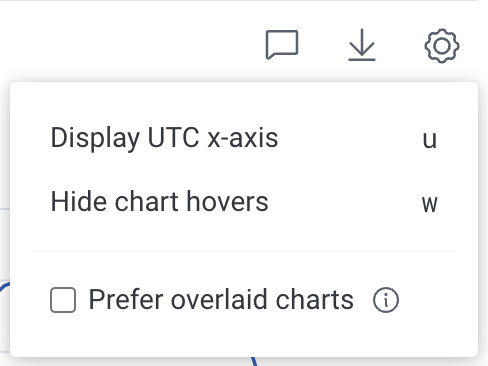 First set of Graph Settings menu