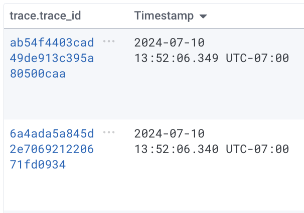 Tracing link example