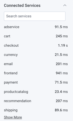 Service map filters