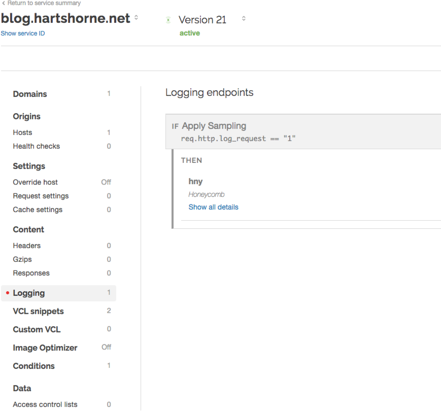 Fastly logging endpoints